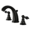 Kingston Brass Duchess Widespread Bathroom Faucet with Pop-Up Drain, Matte Black (KB980AKL)