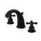 Kingston Brass Victorian Widespread Bathroom Faucet with Pop-Up Drain, Matte Black (KB980AX)