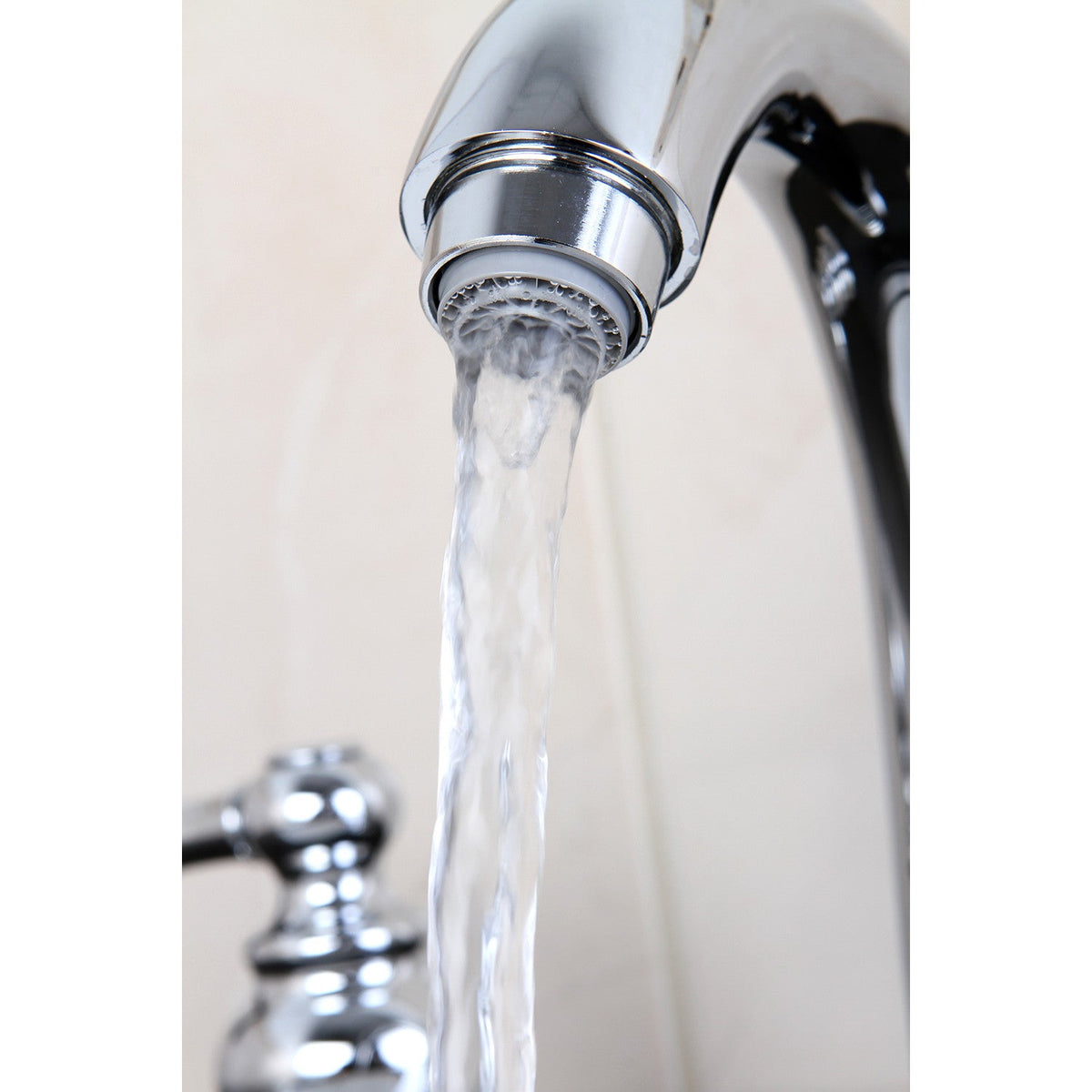 Victorian Widespread Bathroom Faucet with Pop-Up Drain in Polished Chrome