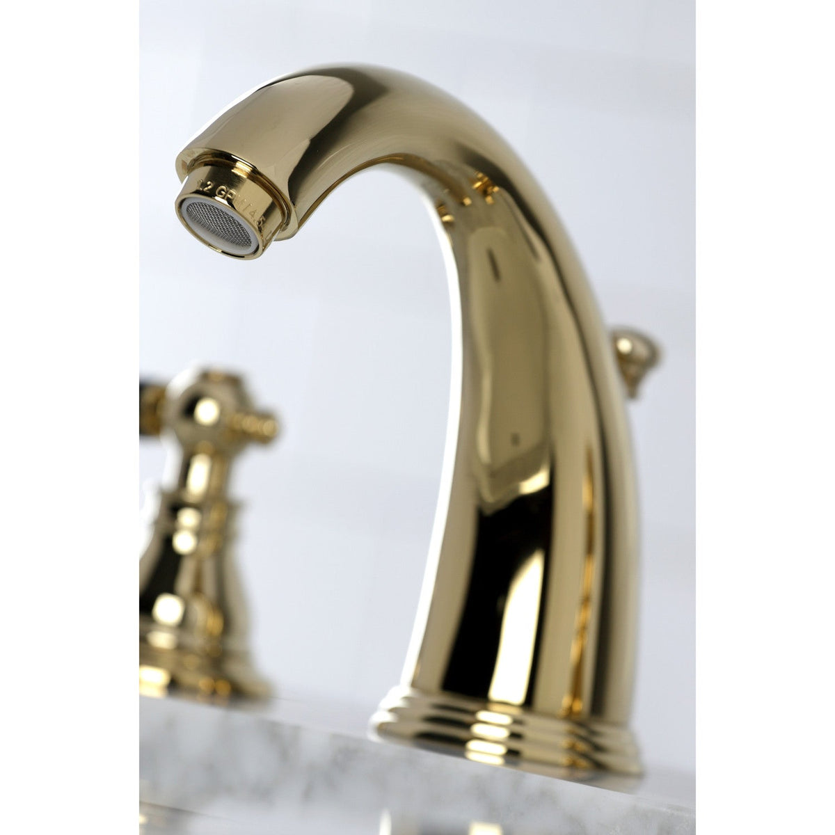 Duchess Widespread Bathroom Faucet with Pop-Up Drain in Polished Brass