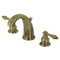 Kingston Brass Victorian Widespread Bathroom Faucet with Pop-Up Drain, Antique Brass (KB983ALAB)