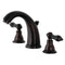 Kingston Brass Duchess Widespread Bathroom Faucet with Pop-Up Drain, Oil Rubbed Bronze (KB985AKL)
