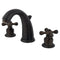 Kingston Brass Victorian Widespread Bathroom Faucet with Pop-Up Drain, Oil Rubbed Bronze (KB985AX)