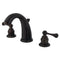Kingston Brass Victorian Widespread Bathroom Faucet with Pop-Up Drain, Oil Rubbed Bronze (KB985BL)