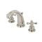Kingston Brass Victorian Widespread Bathroom Faucet with Pop-Up Drain, Polished Nickel (KB986AXPN)