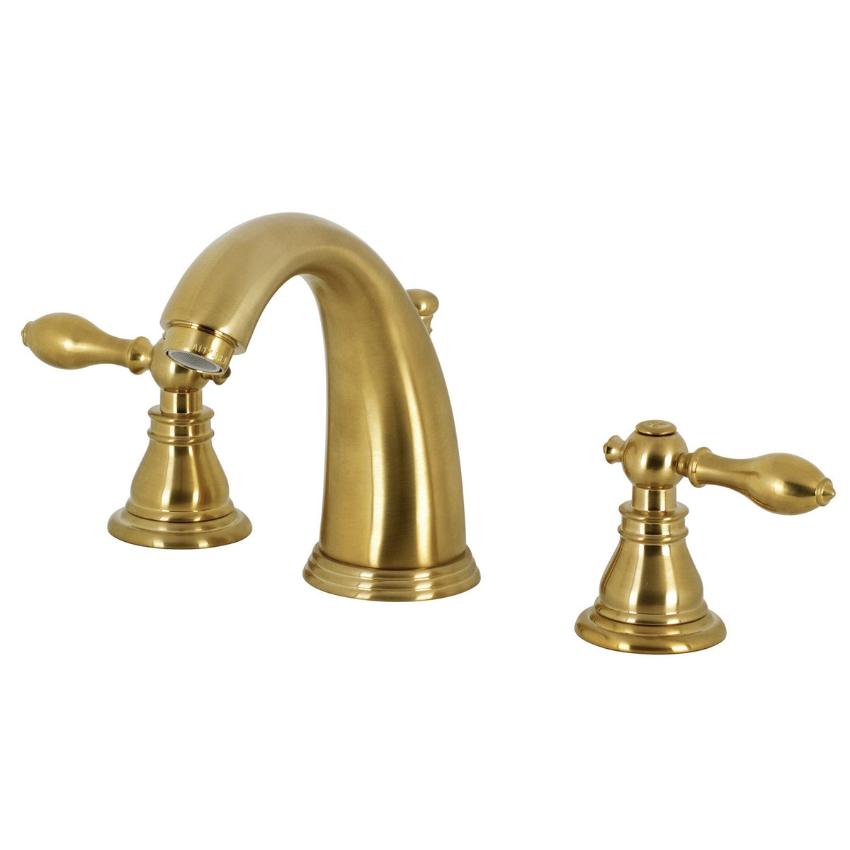 American Classic Widespread Bathroom Faucet with Pop-Up Drain in Brushed Brass
