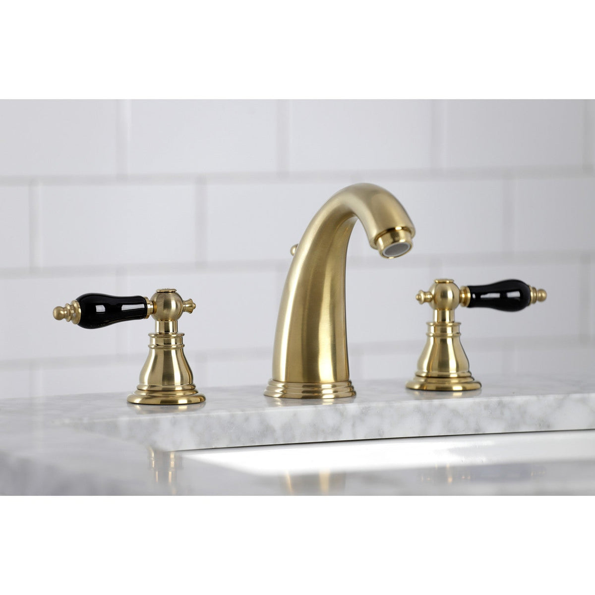 Duchess Widespread Bathroom Faucet with Pop-Up Drain in Brushed Brass
