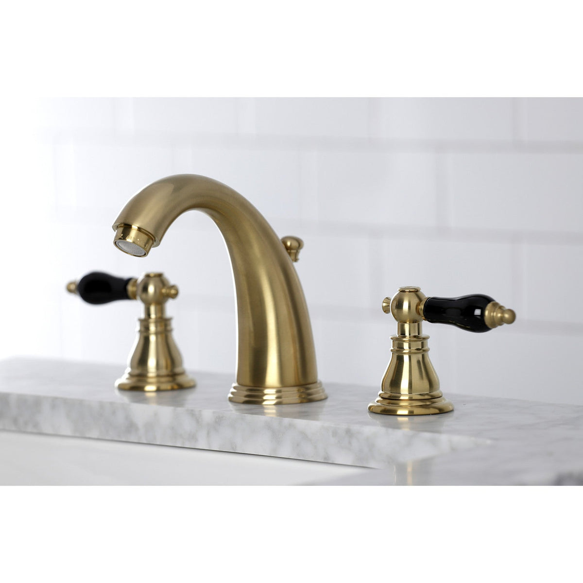 Duchess Widespread Bathroom Faucet with Pop-Up Drain in Brushed Brass