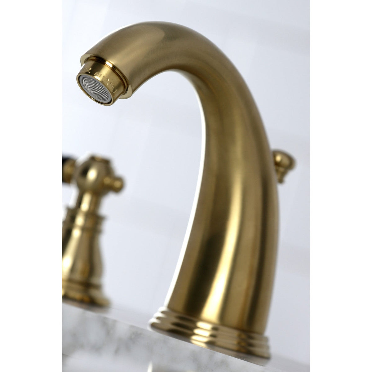 Duchess Widespread Bathroom Faucet with Pop-Up Drain in Brushed Brass