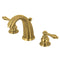Kingston Brass Victorian Widespread Bathroom Faucet with Pop-Up Drain, Brushed Brass (KB987ALSB)