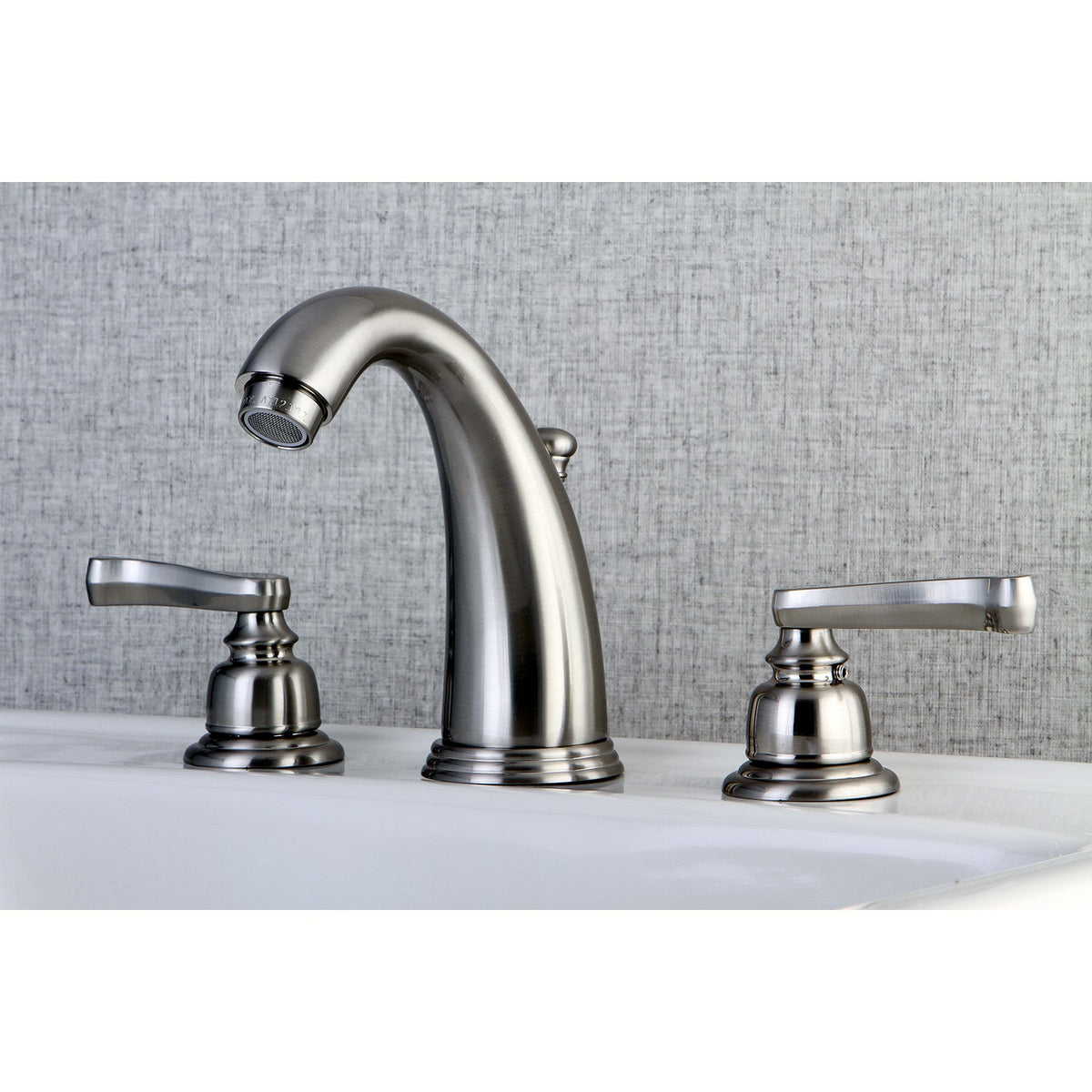 Royale Widespread Bathroom Faucet with Pop-Up Drain in Brushed Nickel