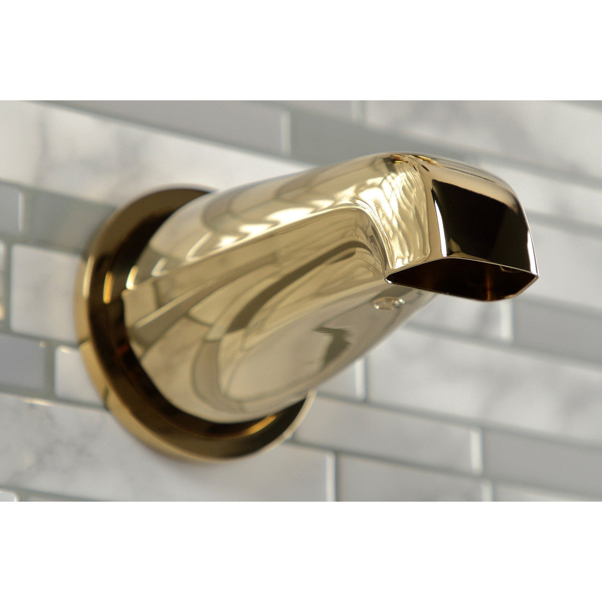 NuvoFusion Triple-Handle Tub and Shower Faucet in Polished Brass