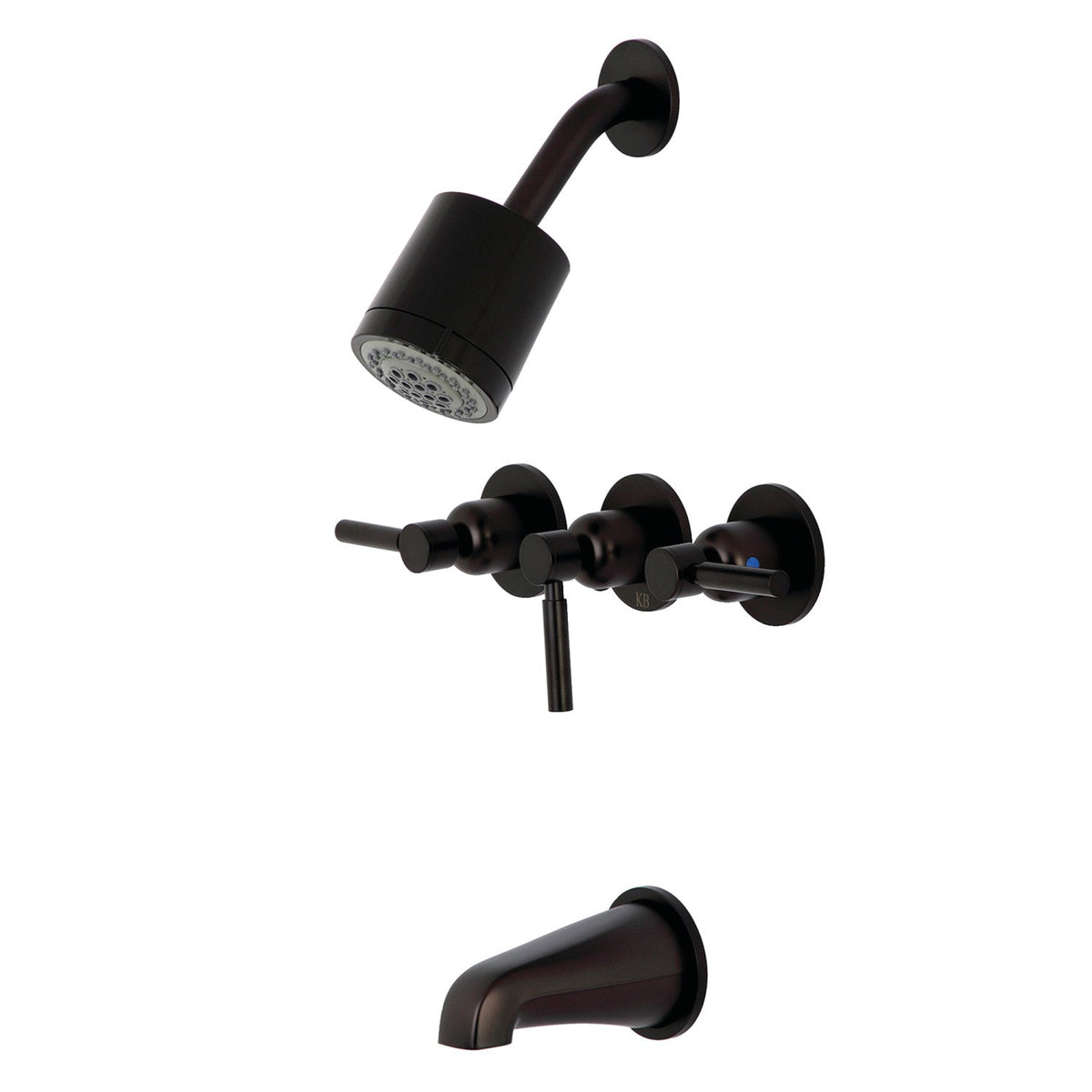 Concord Triple-Handle Tub and Shower Faucet in Oil Rubbed Bronze