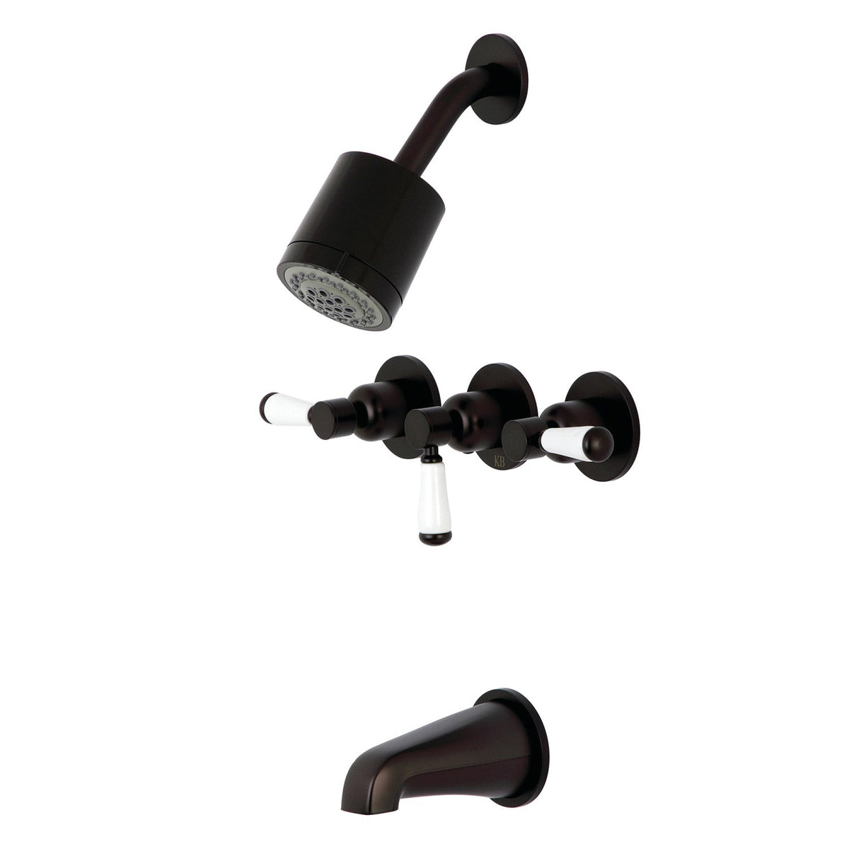 Paris Triple-Handle Tub and Shower Faucet in Oil Rubbed Bronze