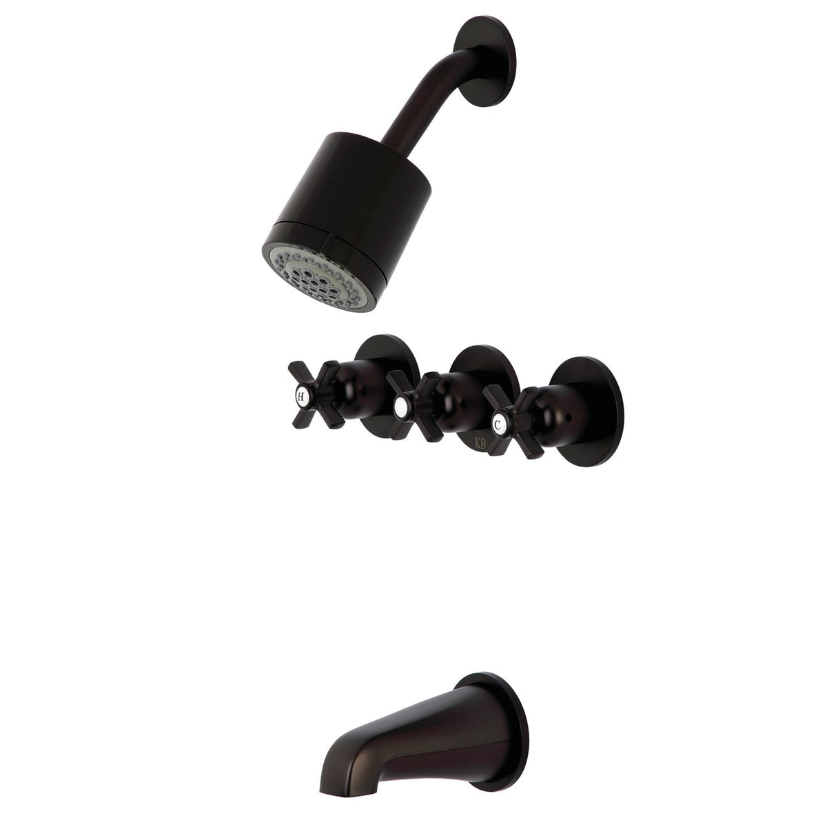 Millennium Triple-Handle Tub and Shower Faucet in Oil Rubbed Bronze
