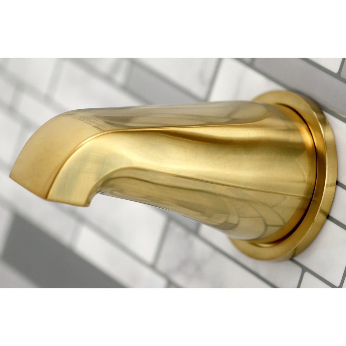 Kaiser Triple-Handle Tub and Shower Faucet in Brushed Brass
