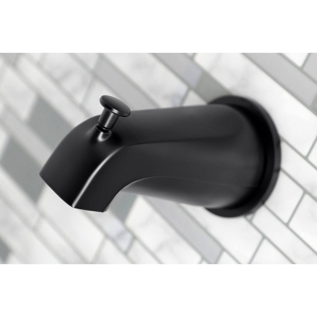 Metropolitan Double-Handle Tub and Shower Faucet in Matte Black