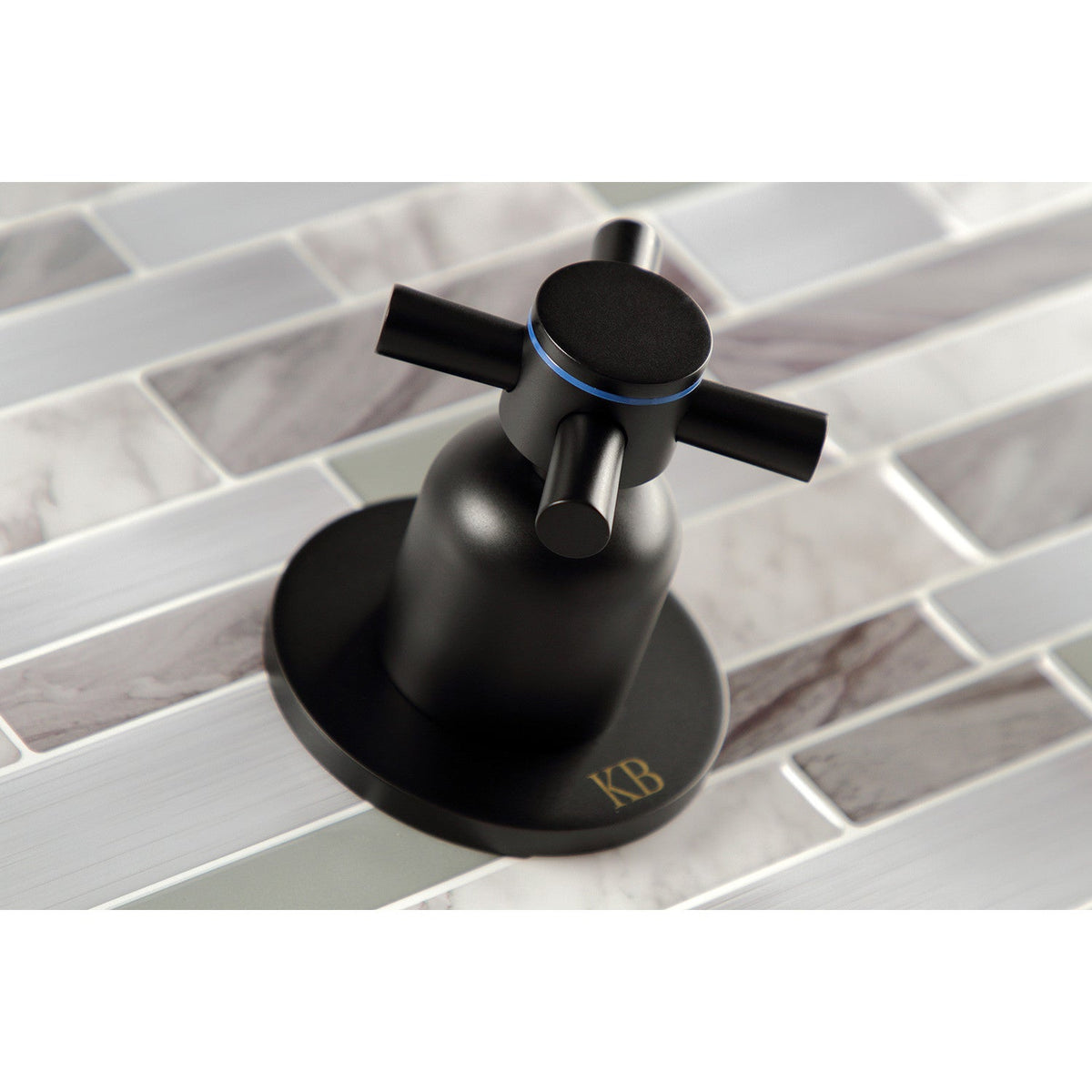 Concord Double-Handle Tub and Shower Faucet in Matte Black