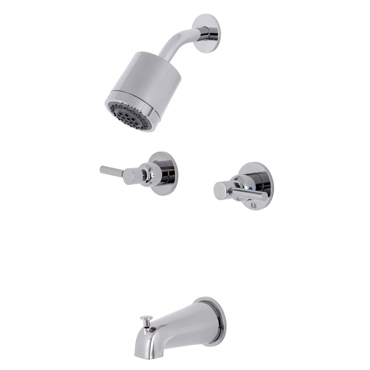 Concord Double-Handle Tub and Shower Faucet in Polished Chrome