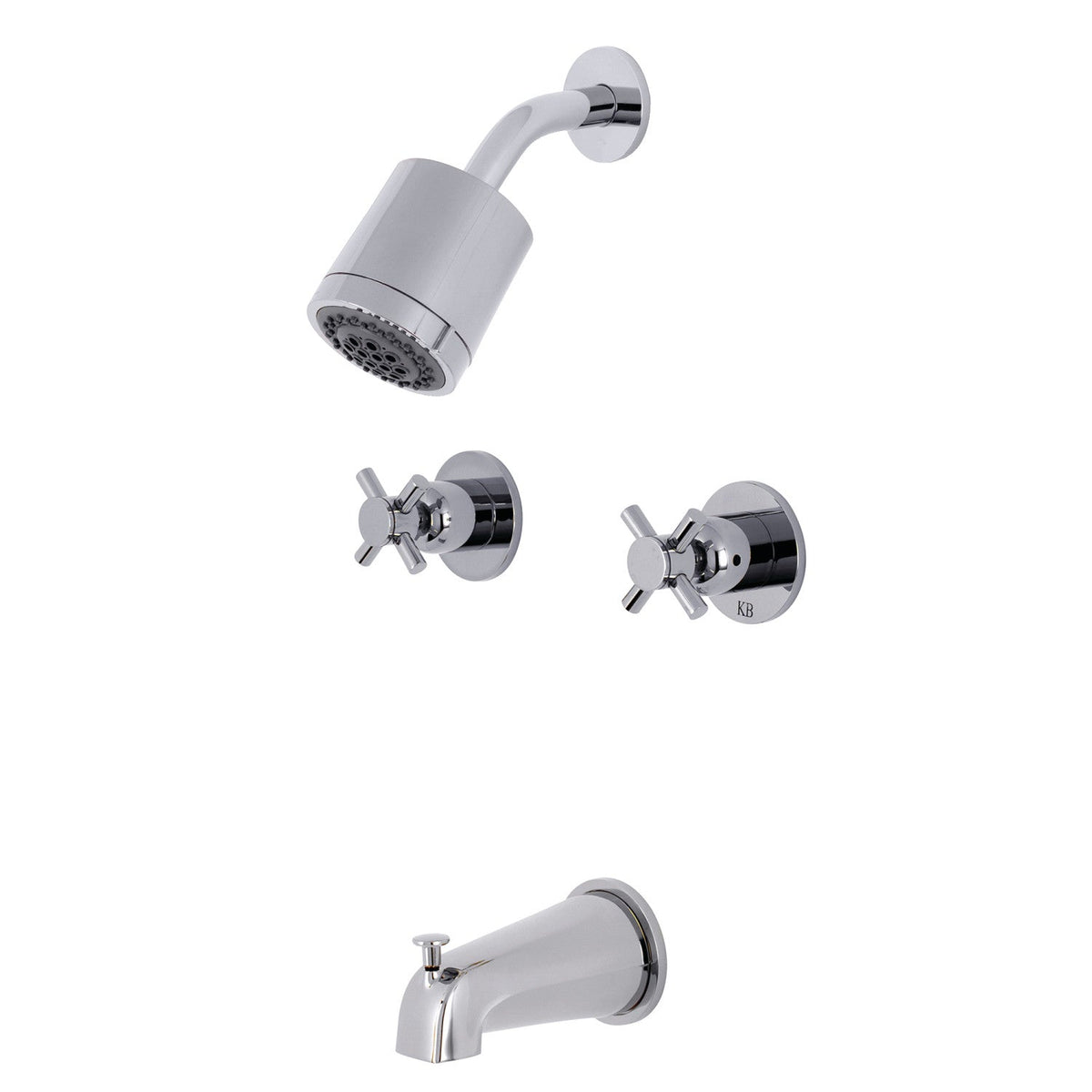 Concord Double-Handle Tub and Shower Faucet in Polished Chrome