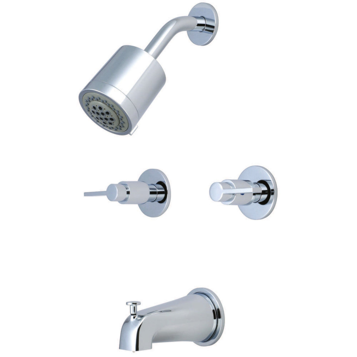 NuvoFusion Double-Handle Tub and Shower Faucet in Polished Chrome