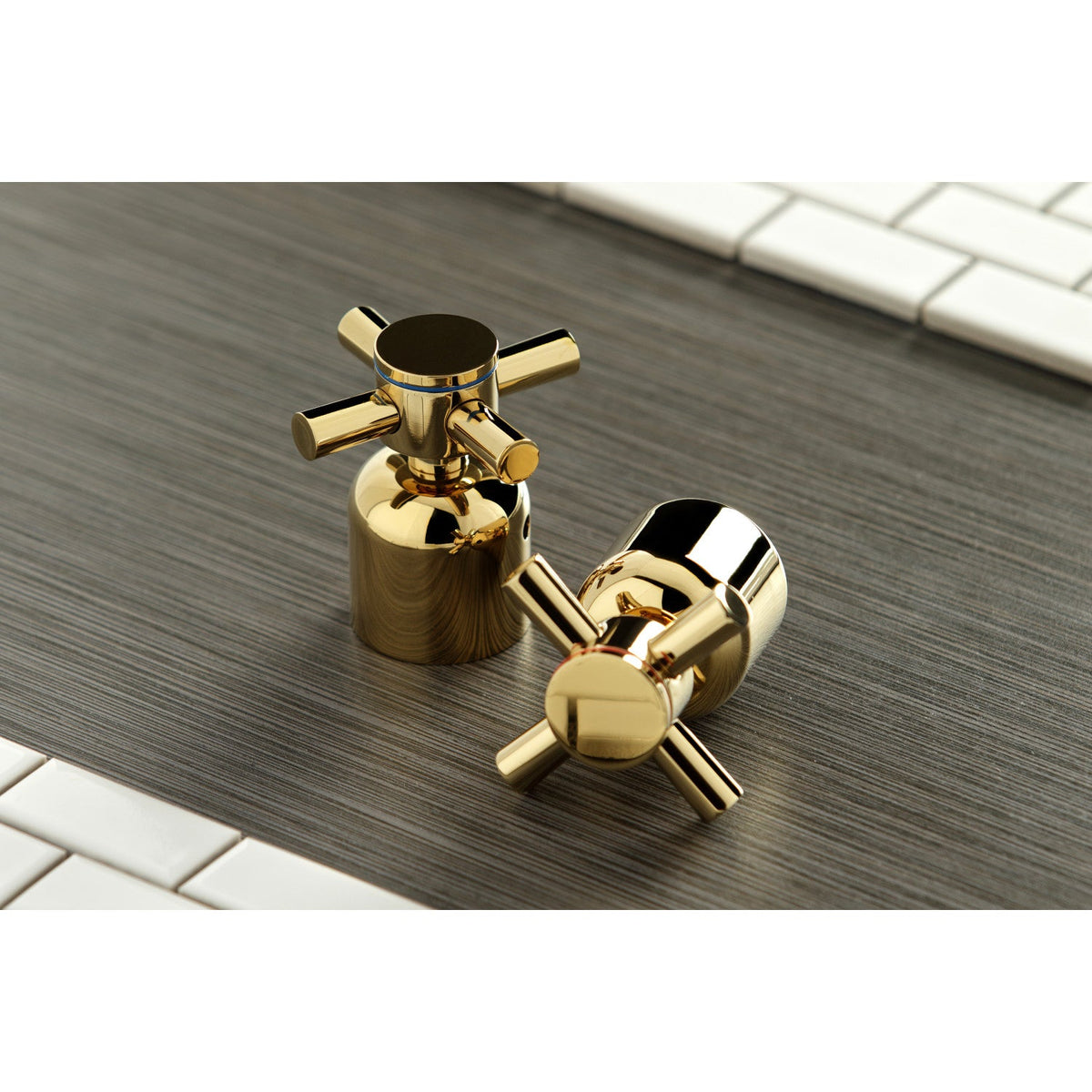 Concord Double-Handle Tub and Shower Faucet in Polished Brass