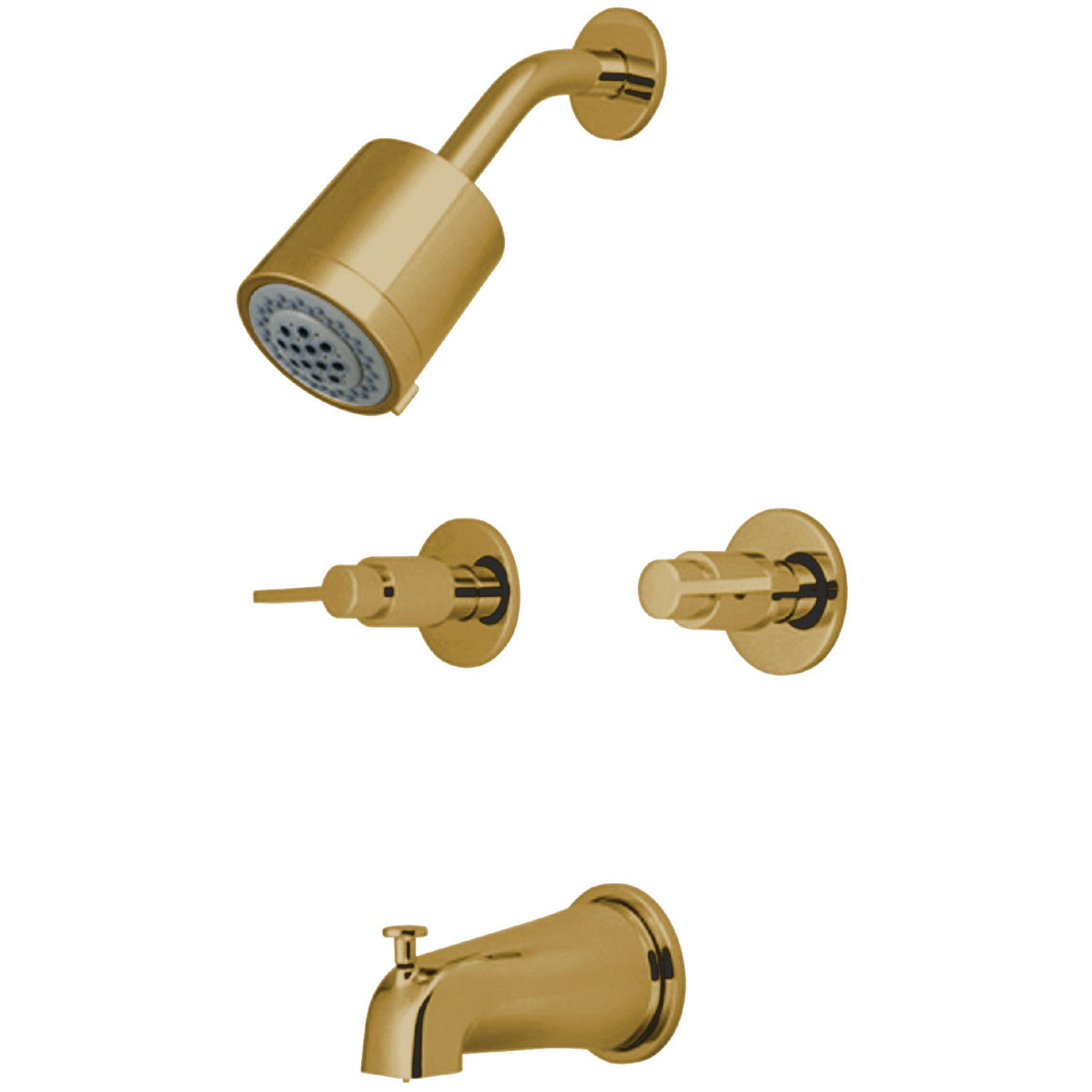 NuvoFusion Double-Handle Tub and Shower Faucet in Polished Brass