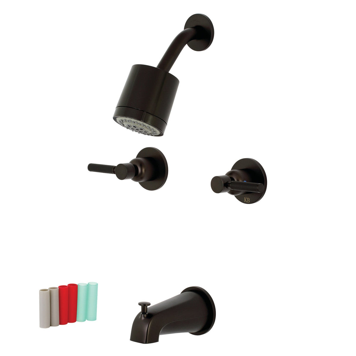 Kaiser Double-Handle Tub and Shower Faucet in Oil Rubbed Bronze