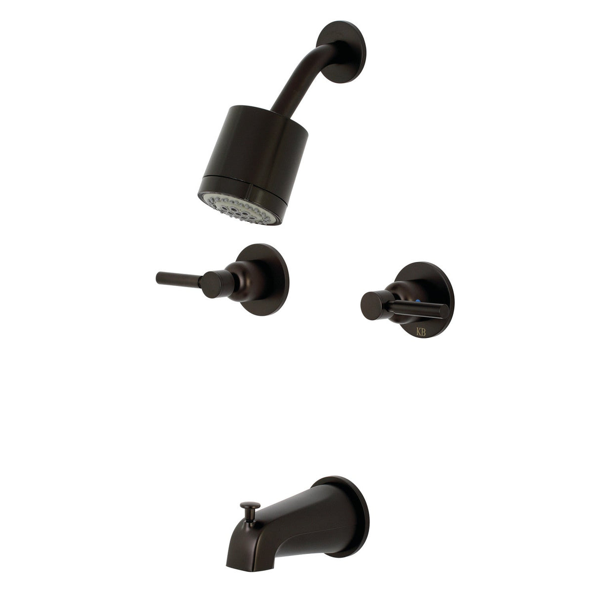 Concord Double-Handle Tub and Shower Faucet in Oil Rubbed Bronze