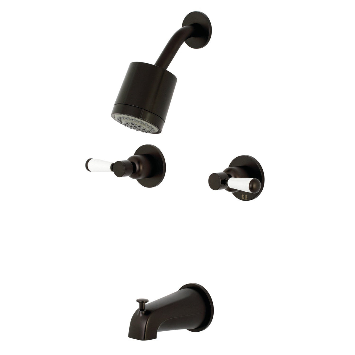 Paris Double-Handle Tub and Shower Faucet in Oil Rubbed Bronze