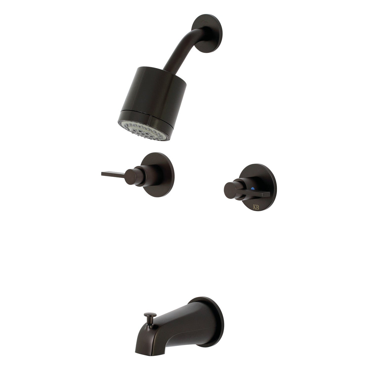 NuvoFusion Double-Handle Tub and Shower Faucet in Oil Rubbed Bronze