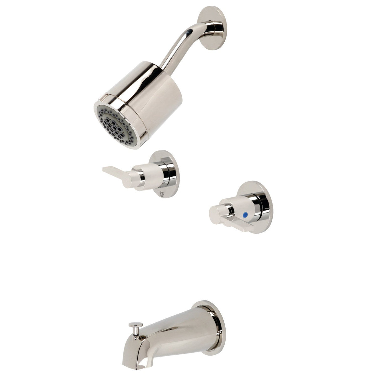 NuvoFusion Double-Handle Tub and Shower Faucet in Polished Nickel