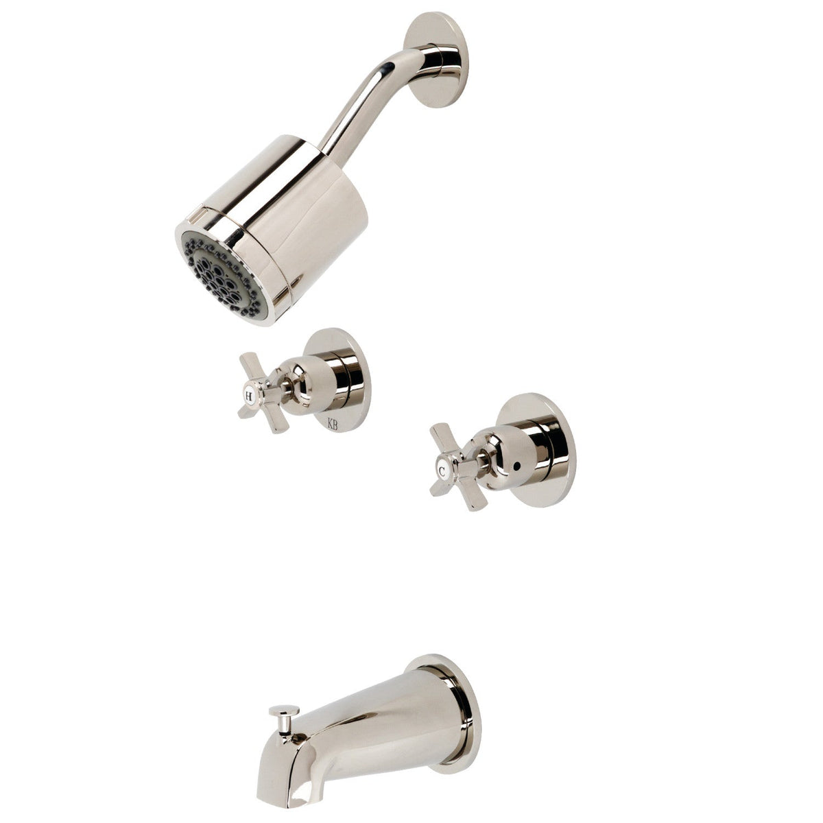 Millennium Double-Handle Tub and Shower Faucet in Polished Nickel