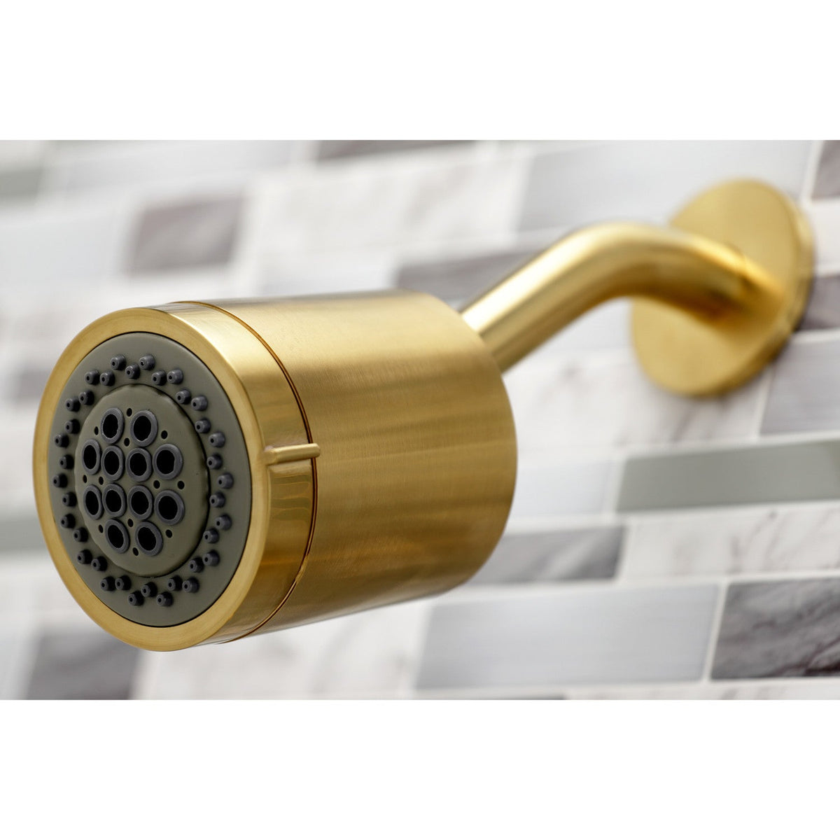 NuvoFusion Double-Handle Tub and Shower Faucet in Brushed Brass