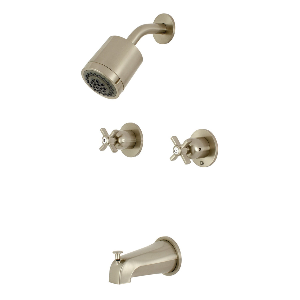 Millennium Double-Handle Tub and Shower Faucet in Brushed Nickel