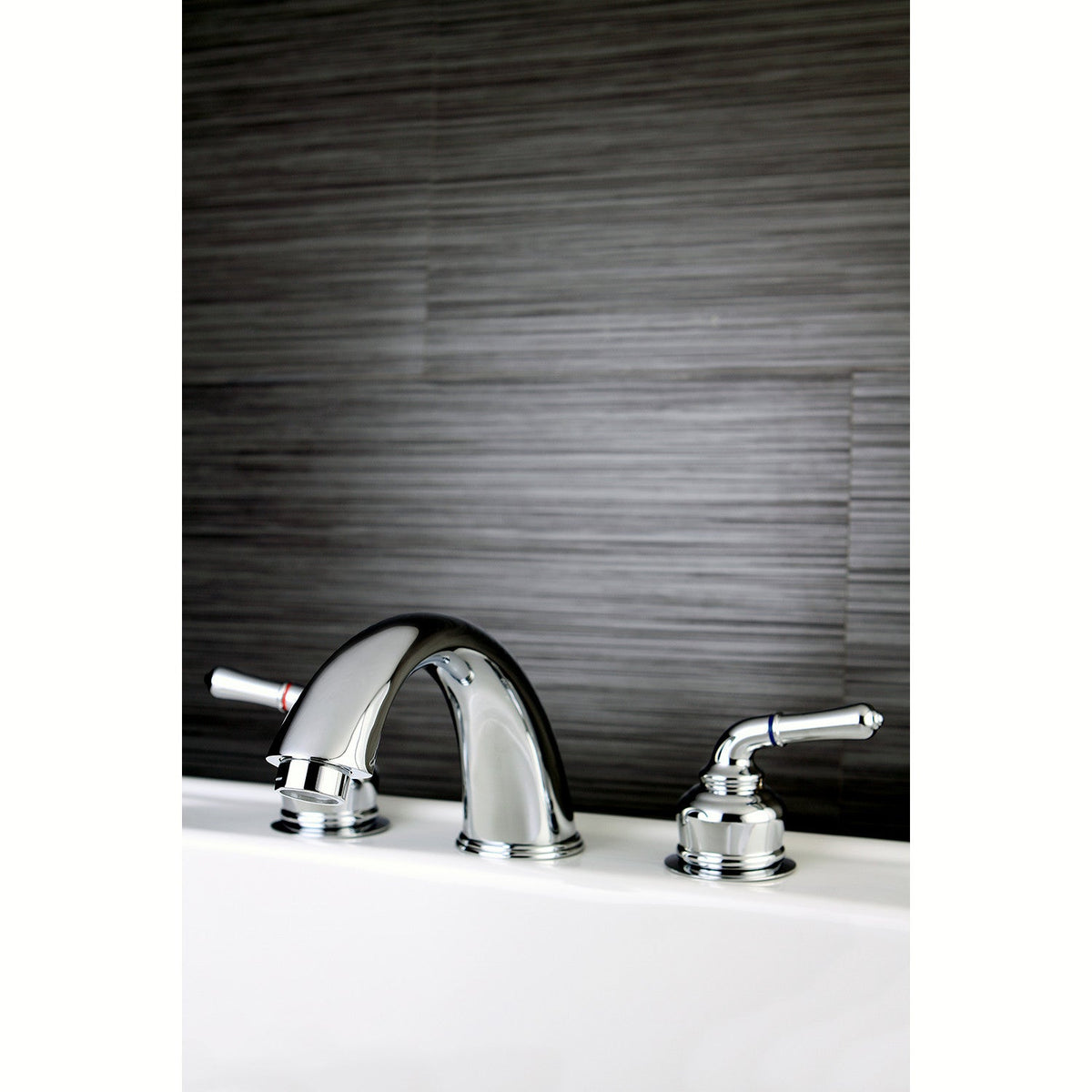Magellan Two-Handle Deck Mount Roman Tub Faucet in Polished Chrome