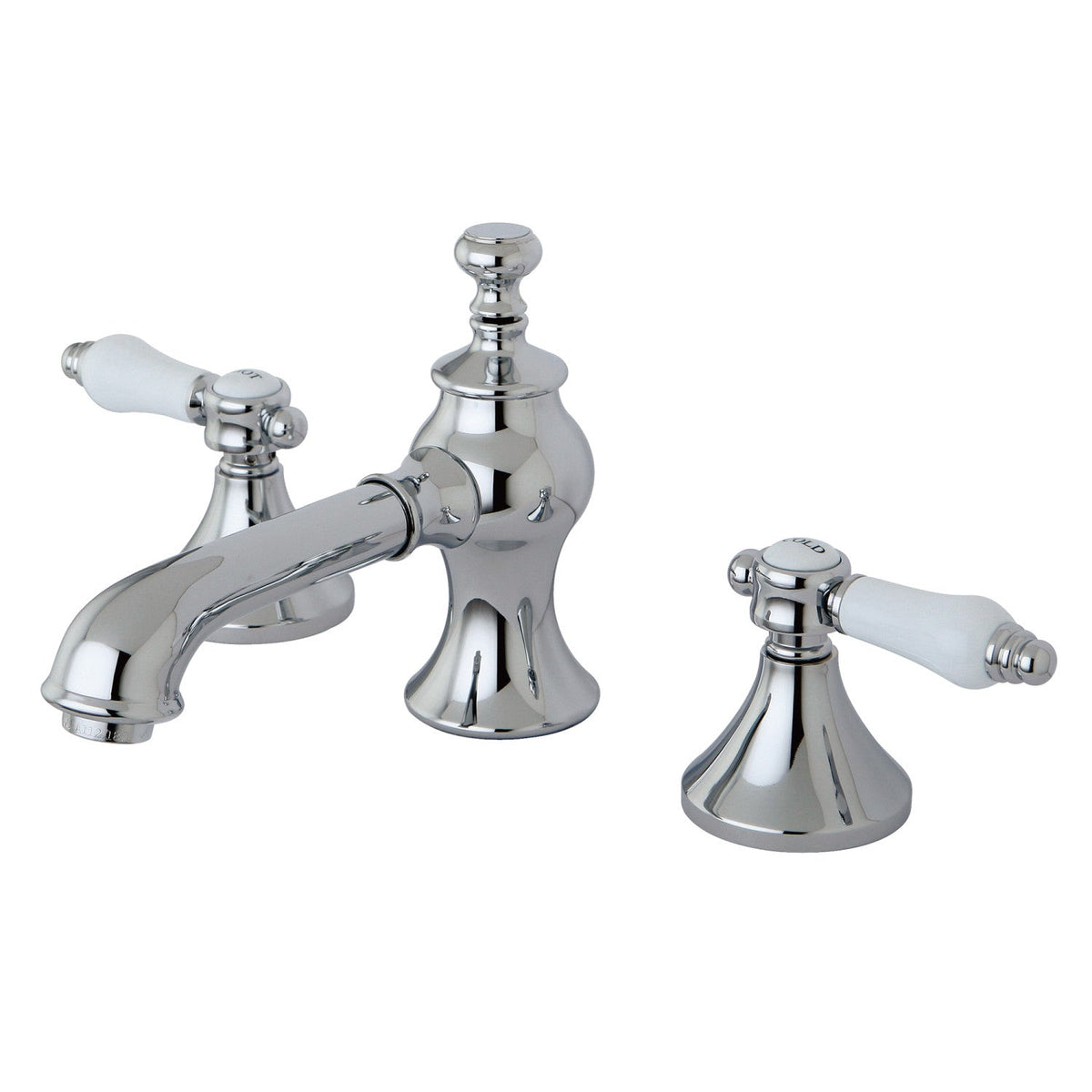 Bel-Air Widespread Bathroom Faucet with Brass Pop-Up in Polished Chrome