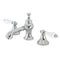 Kingston Brass Vintage Widespread Bathroom Faucet with Brass Pop-Up, Polished Chrome (KC7061PL)