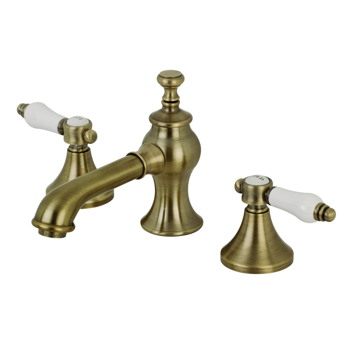 Bel-Air Widespread Bathroom Faucet with Brass Pop-Up in Antique Brass