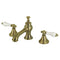 Kingston Brass Vintage Widespread Bathroom Faucet with Brass Pop-Up, Antique Brass (KC7063PL)