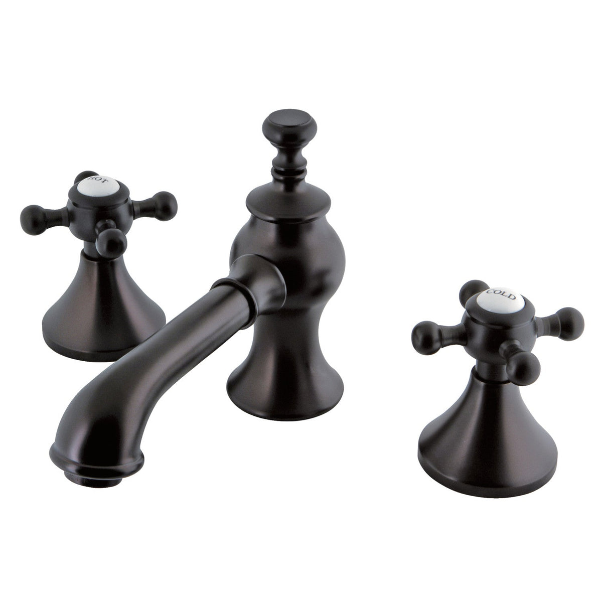English Country Widespread Bathroom Faucet with Brass Pop-Up in Oil Rubbed Bronze