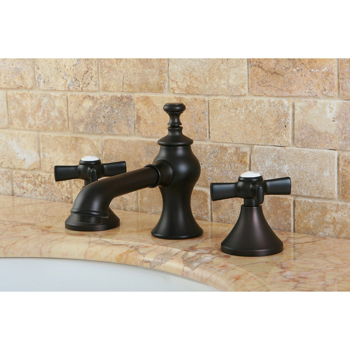 Millennium Widespread Bathroom Faucet with Brass Pop-Up in Oil Rubbed Bronze