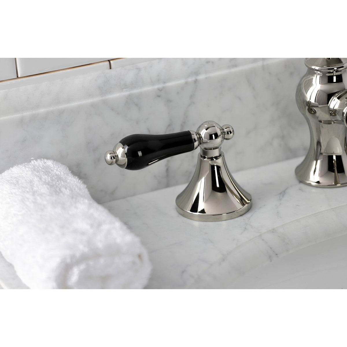 Duchess Widespread Bathroom Faucet with Brass Pop-Up in Polished Nickel