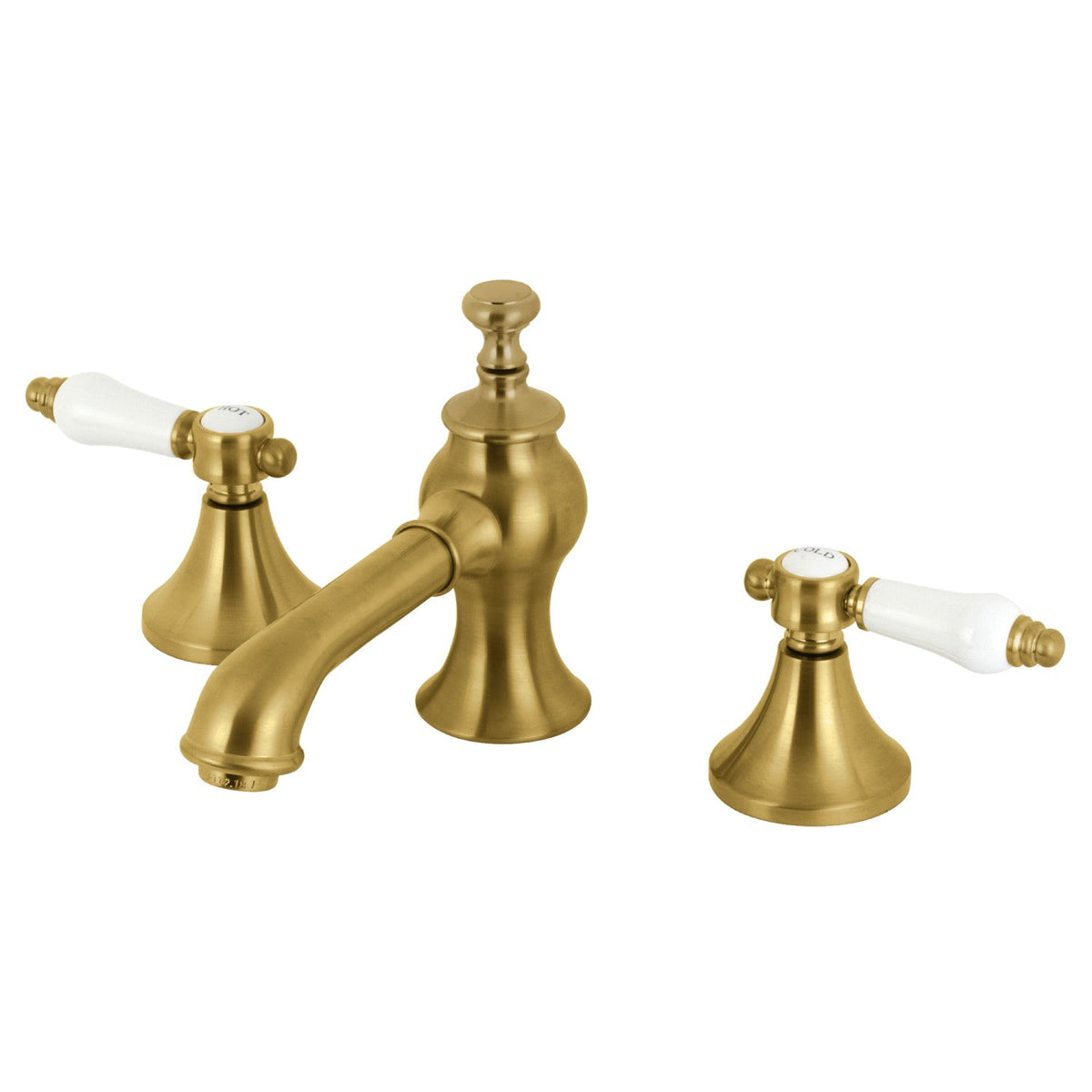 Bel-Air Widespread Bathroom Faucet with Brass Pop-Up in Brushed Brass