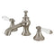 Kingston Brass Vintage Widespread Bathroom Faucet with Brass Pop-Up, Brushed Nickel (KC7068PL)