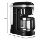KitchenAid 12-Cup Drip Coffee Brewer with Spiral Showerhead in Onyx Black (KCM1208OB)