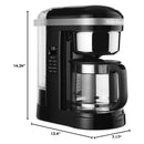 KitchenAid 12-Cup Drip Coffee Maker with Spiral Showerhead & Programmable Warming Plate in Onyx Black (KCM1209OB)