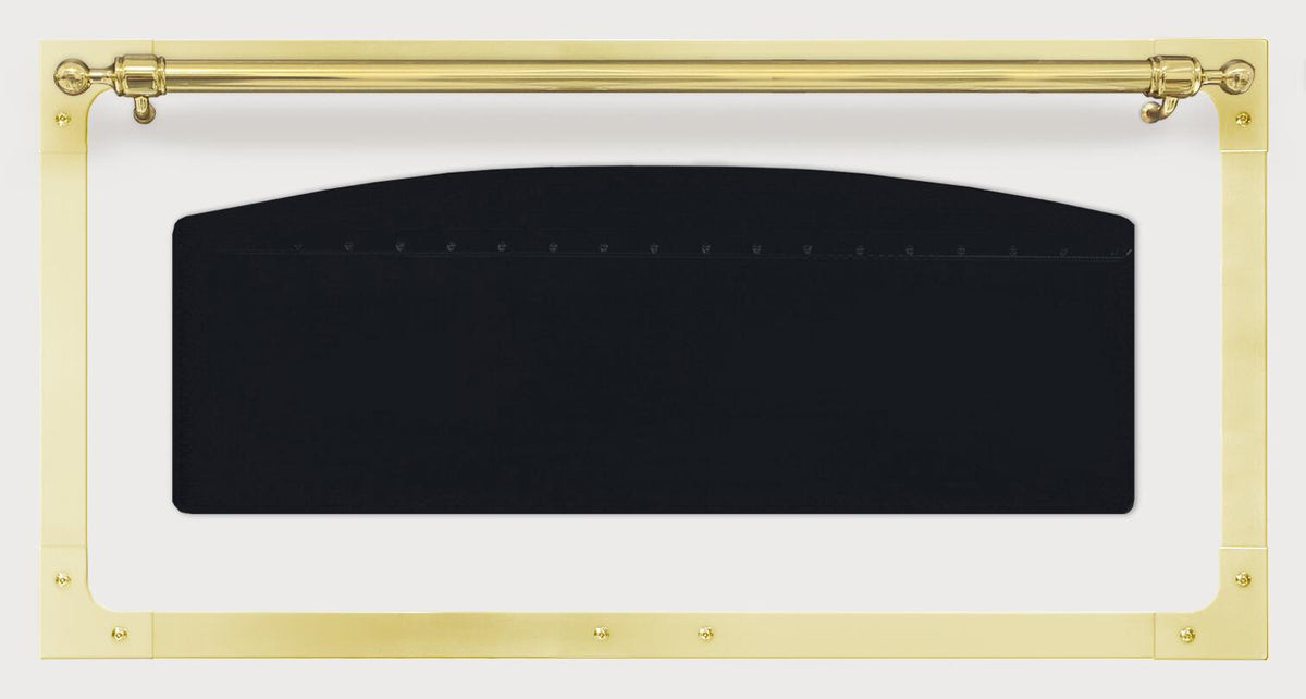 Brass 24-inch oven door frame with black panel, ILVE KCN60G
