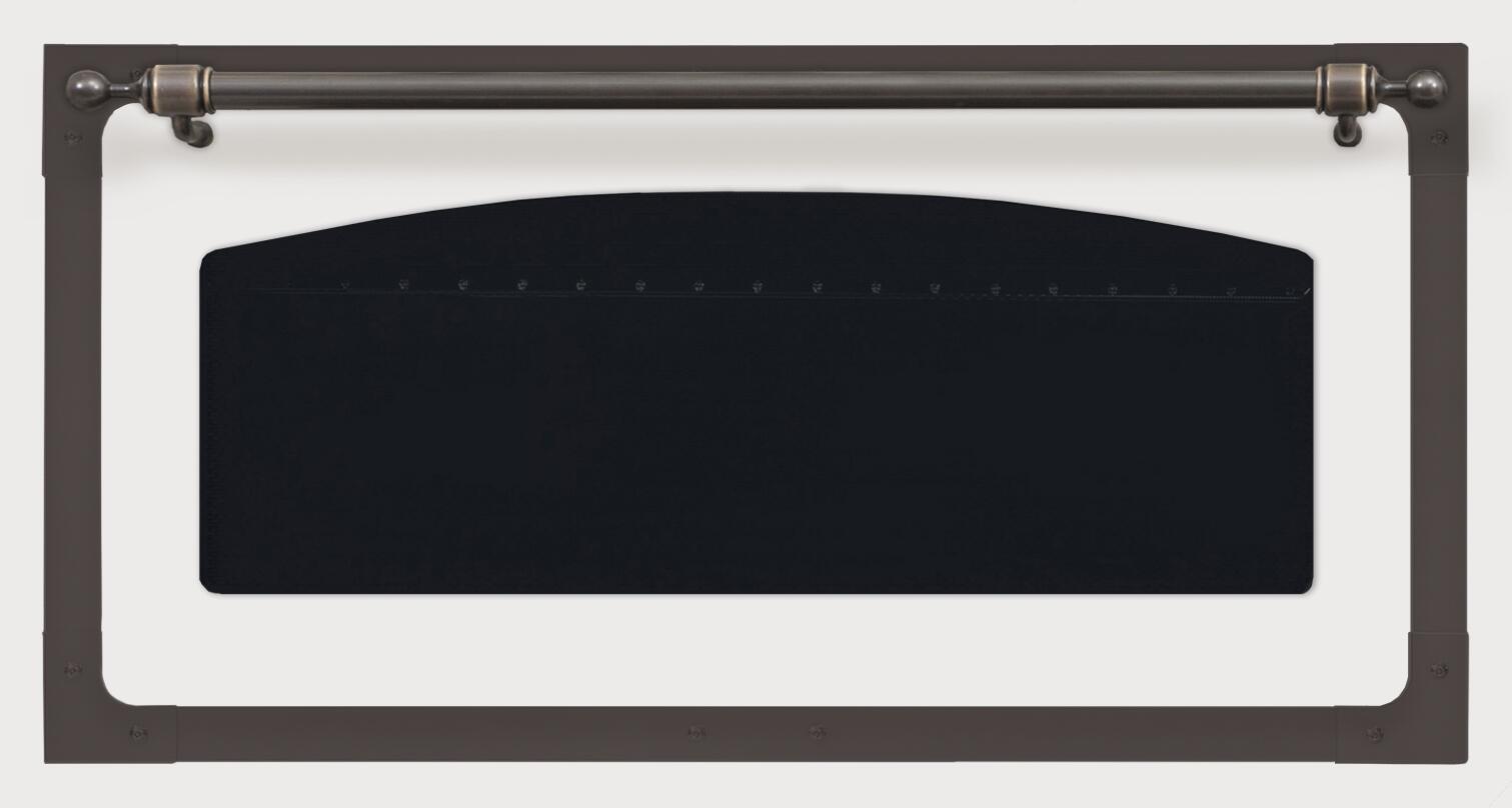 Bronze oven door frame with dark window panel, for dual 36-inch oven doors