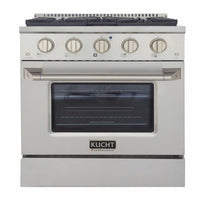 Kucht 30-Inch Pro-Style Dual Fuel Range with Propane Gas in Stainless Steel (KDF302/LP-S)